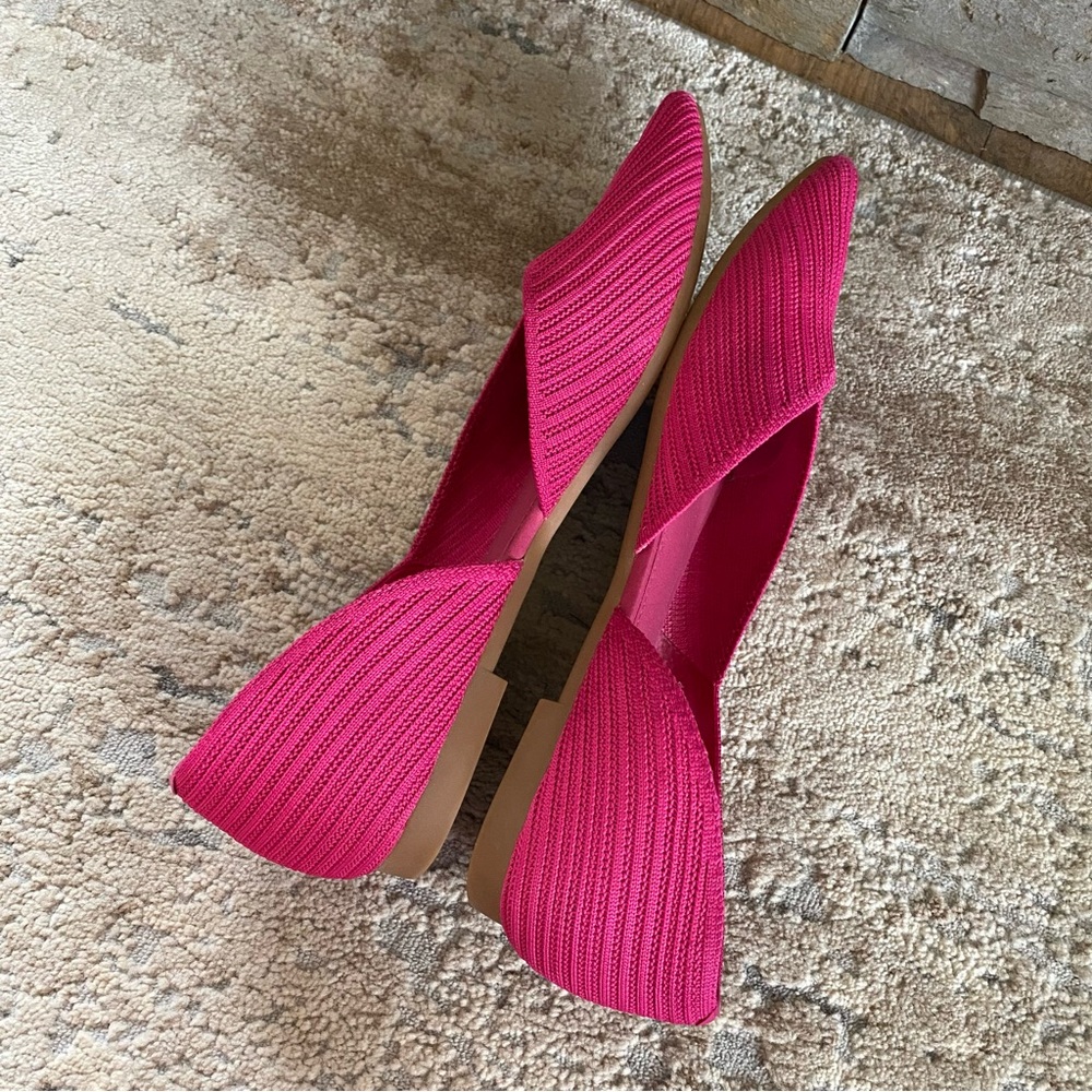 Vivaia Melia Pointed-Toe Flats D’Orsay Knit Pitaya Pink Slip On: 10.5 - Picture 7 of 9